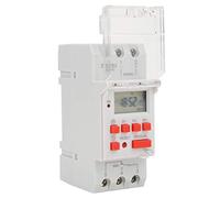 VBESTLIFE Minuterie Programmable, Minuterie Hebdomadaire 24 V DC 30 A avec 16 Programmes ON OFF, Relais de Compte à Rebours LCD pour Domotique, Contrôle Industriel, Affichage Numérique, Mémoire de