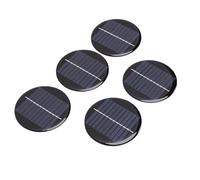 VBESTLIFE Module de Panneau de Cellules Solaires Rondes en Silicium Monocristallin, 5 Pièces, Bricolage pour Chargeur de Jouets Légers, Diamètre 60mm