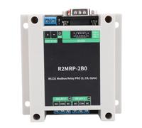 VBESTLIFE Module de Relais Industriel pour Interface RS232, Module D'isolation Optocoupleur avec Boîtier ABS, Connecteur Mâle DB9, adapté aux Vannes D'éclairage de Moteurs (R2MRP-2B0)
