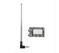 VBESTLIFE Module émetteur Stéréo FM, Carte de Transmission de Modulation de Fréquence 76-108 MHz avec Antenne, pour Projets de Diffusion Audio Professionnels et de Bricolage
