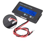 VBESTLIFE Moniteur de capacité de Batterie, Voltmètre LCD 12-84 V avec Affichage de Configuration et d'arrêt Simple, Indicateur de Batterie étanche pour Alimentation CC, écran LCD Vert, Jauge de