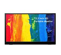 VBESTLIFE Moniteur de Jeu, 1920x1080 (16:9) LED 300cd/m2 HDR Écran Plus Lisse Moniteur Portable avec Interface HDMI et étui Magnétique en Similicuir pour Ordinateur Portable PS3, Etc.(13,3 Pouces)