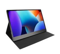 VBESTLIFE Moniteur Portable, 15,6 Pouces 1080P 16:9, écran D'Ordinateur HDMI, Moniteur de Jeu à écran Tactile IPS avec Couverture Intelligente, pour Ordinateur Portable, PC, Téléphone,