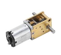 VBESTLIFE Moteur à Engrenages, Moteur brossé à Vis sans Fin à Double Arbre de Sortie, Réducteur de Vitesse 12 V 24 V, Alliage de Zinc en Laiton GA1218 pour Machine (DC6V 150RPM)