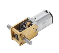 VBESTLIFE Moteur de Réduction, Moteur à Engrenage à Vis sans Fin, Double Arbre de Sortie avec Grand à Engrenages Brossés à Torsion pour Machine, Réduction de Vitesse à Vis sans Fin 12 V 24 V (DC3V