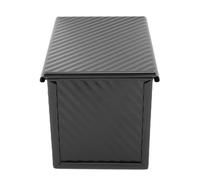 VBESTLIFE Moule à Pain Antiadhésif en Acier au Carbone pour la Cuisson du Pain, Répartition Uniforme de la Chaleur, Passe au Lave-vaisselle, Usage Domestique, 8,1 X 4,6 X 4,6 Pouces (Noir avec
