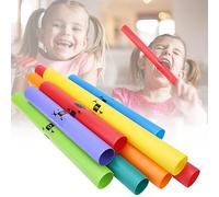 VBESTLIFE Orff Instrument à Tube Sonore, Kit de Percussions Octaves 8 Pièces avec Percussion Corporelle, Tubes en Plastique Colorés pour l'éducation Musicale des Enfants, Ensemble d'entraînement