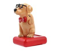 VBESTLIFE Ornement de Chien Balançoire à énergie Solaire, Jolie Décoration de Voiture Ondulée avec Mouvement de Bras Amusant, Accessoire de Bureau Kawaii pour Tableau de Bord, Figurine de Table de