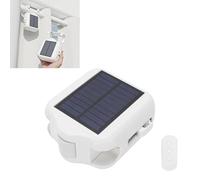 VBESTLIFE Ouvre-Rideau Intelligent à énergie Solaire, Moteur de Rideau Automatique à Commande Vocale et Application pour Rails en Forme de U à Tige Romaine, Télécommande avec Minuterie