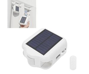 VBESTLIFE Ouvre-Rideau Intelligent à énergie Solaire, Moteur de Rideau Automatique à Commande Vocale et Application pour Rails en Forme de U à Tige Romaine, Télécommande avec Minuterie