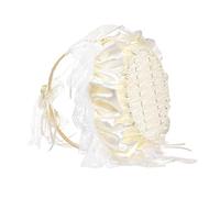 VBESTLIFE Panier de Fleurs de Mariage Fait à la Main, Adorable Panier Floral Portable orné de en Dentelle pour Fille de Fleur, Signe de Bonheur (Couleur assortie)