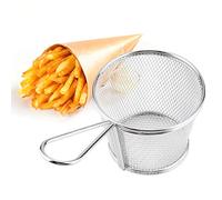 VBESTLIFE Panier de Présentation de Frites, Outil de Cuisson en Acier Inoxydable pour la Maison et le Restaurant
