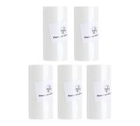 VBESTLIFE Papier Thermique Adhésif Transparent Résistant à L'eau, Large compatibilité pour les Mini-imprimantes, Portable pour une Utilisation en Déplacement, 5 Rouleaux D'autocollants en PVC