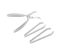 VBESTLIFE Paquet de 3 Pinces et Pinces à Arêtes de Poisson, Dissolvant | Acier Inoxydable 304, Antirouille, Poignée Ergonomique Antidérapante, Pincettes à Pointe Fine pour Plumes D'épingles,