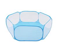 VBESTLIFE Parc Pliable pour Petits Animaux avec Construction Robuste, Demi-Tissu pour Un Environnement Sûr et Respirant, Accès Pratique pour Les Mères d'animaux de Compagnie, env. 37x61x120cm (Blue)