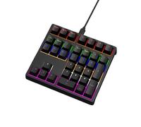 VBESTLIFE Pavé Numérique Mécanique Filaire, Clavier Numérique à 34 Touches avec Rétroéclairage RVB et Câble de Type C Amovible, pour Ordinateur de Bureau et Ordinateur Portable (Black)