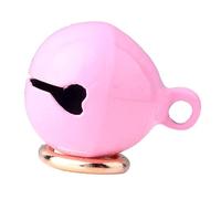 VBESTLIFE Pendentif de Collier de Cloche en Fer pour Animaux de Compagnie, Cloche Sonore Durable pour Chats et Chiens, Adaptée aux Activités de Plein Air, Porte-clés Inclus (Pink)