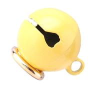 VBESTLIFE Pendentif de Collier de Cloche en Fer pour Animaux de Compagnie, Cloche Sonore Durable pour Chats et Chiens, Adaptée aux Activités de Plein Air, Porte-clés Inclus (Yellow)