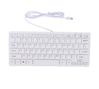 VBESTLIFE Petit Clavier Filaire de Type C, Clavier Compact et Silencieux à 78 Touches avec Touches Multimédia pour PC, Ordinateur Portable, Tablette, Smartphone (White)