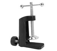 VBESTLIFE Pince de Bureau en C, Support de Table en Aluminium pour Bras de Lampe, Ouverture de 2,4" avec Poignée Confortable, Port de Support de 12 Mm pour Lampes à Bras Oscillant, Supports de