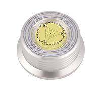 Vbestlife Pince de stabilisateur d'enregistrement de Disque avec Plaque rotative de Niveau à Bulle 50/60 Hz Plaque avec Niveau à Bulle pour Lecteur de disques vinyles LP (Argent)