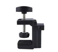 VBESTLIFE Pince de Support Universelle C en Aluminium ABS, Support de Bureau avec Trou de 1/4 Pouces et 1.2CM, Noir