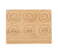 VBESTLIFE Planche à Perles pour la Fabrication de Bijoux, Plateau Artisanal en Bois Massif avec échelle Gravée de 15 à 20 Cm, Plateau à Perles Polyvalent pour Fournitures de Bracelets et