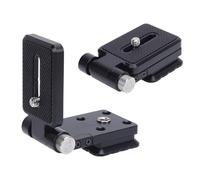 VBESTLIFE Plaque de Libération Rapide en Forme de L, Caméra L Commutation Horizontale Verticale avec Une Vis de 1/4 de Pouce Compatible avec la Plupart des Caméras DSLR