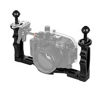 VBESTLIFE Plateau de stabilisateur Tenu dans la Main d'alliage d'aluminium, poignée de poignée de vis de 1/4 Pouce pour l'accessoire de boîtier de caméra sous-Marine, Noir