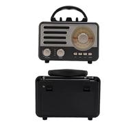 VBESTLIFE Portable AM FM SW Radio avec Bluetooth, Lecteur MP3 et Entrée AUX, Radio Vintage Rechargeable avec Haut-Parleur, pour Les Personnes âgées et Les Personnes âgées
