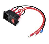 VBESTLIFE Prise d'Interrupteur d'Alimentation, Interrupteur 'Alimentation pour Imprimante 3D avec Fusible 10 A, Prise de Type U pour Imprimante 3D, Alimentation 220 V, en Ligne Isolée, Pièce de