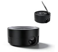 VBESTLIFE Projecteur Portable avec Lecteur DVD intégré, Projecteur de Film Extérieur 1080P HD USB 2.0 avec Deux Haut-parleurs Stéréo, Télécommande (Prise UE)