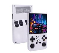 VBESTLIFE R36max Retro Handheld Game Console, écran HD de 4,0 Pouces, Support 30 émulateur, Construit en 18000 Jeux, 4000mAh Battery, Blanc (128G)