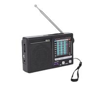 VBESTLIFE Radio AM/FM/Ondes Courtes Multibandes, Portable et de Poche, à Piles, avec Prise Casque 3,5 Mm, Idéale pour la Marche, Les Voyages et la randonnée. (Black)