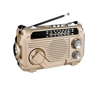VBESTLIFE Radio d'urgence Portable AM/FM/SW à énergie Solaire avec Haut-Parleur Bluetooth 5.2 et Lampe Torche, pour Une Utilisation Intérieure et extérieure. (Kaki)