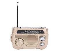 VBESTLIFE Radio d'urgence, Radio Solaire à Manivelle de Style Rétro avec AM FM SW, Bluetooth 5.2, Lampe de Poche, pour Urgence de Camping en Plein Air (Kaki)