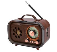 VBESTLIFE Radio Haut-Parleur Bluetooth Rétro, Radio AM FM SW Portable avec Antenne Télescopique et Batterie Rechargeable pour Maison, Voiture, Voyage, Camping