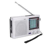 VBESTLIFE Radio Portable AM FM SW avec Récepteur à Ondes Courtes, Radio de Poche, Fonctionne avec Piles 2AA, Prise Casque 3,5 Mm, pour la Marche, Les Voyages, la Randonnée (Silver)