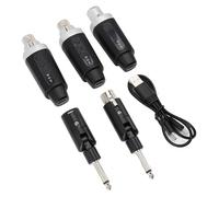 VBESTLIFE Récepteur D'émetteur XLR sans Fil, Systèmes de Microphone D'adaptateur de Micro sans Fil UHF à 3 Broches, Contrôle de Volume de 8 Niveaux, Rechargeable