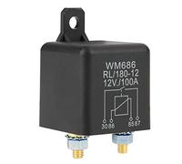 VBESTLIFE Relais de Démarrage de Voiture, Relais de Déconnexion de Batterie Ouverte Normale 12 V 100 A avec Anti-poussière, Robuste à 4 Broches pour le Contrôle Marche/arrêt de la Batterie,