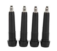 VBESTLIFE Remplacement de Pointe d'Alpenstock Portable 4 pièces, Remplacement de Pointe de bâtons de randonnée Haute résistance pour l'escalade en Fibre de carbone et acier au tungstène Noir