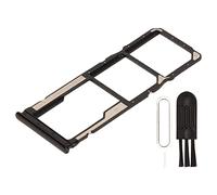 VBESTLIFE Remplacement du Plateau de L'emplacement de Carte SIM pour Le Porte-Carte Note 8, Plastique Dual SIM avec Une Goupille de Carte et Un Pinceau (Black)