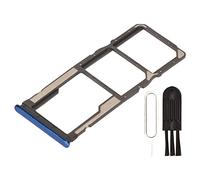 VBESTLIFE Remplacement du Plateau de L'emplacement de Carte SIM pour Le Porte-Carte Note 8, Plastique Dual SIM avec Une Goupille de Carte et Un Pinceau (Blue)