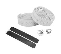 VBESTLIFE Ruban de Guidon de Vélo, 1 Paire de Ruban de Guidon de Vélo étanche Résistant au Dérapage en Cuir PU Ruban de Guidon de Véhicule Routier (Blanc)