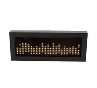 VBESTLIFE RVB Music Spectrum Rhythm Light avec Entrée en Mode Double, LED de Contrôle Sonore de Processeur 32 Bits pour les Jeux et les Fêtes, Conception de Cadre en Bois (Blanc)