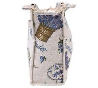 VBESTLIFE Sac à Tricoter Polyvalent avec Poignée en Bois, Sac de Rangement en Tissu Peu Encombrant pour Aiguilles à Tricoter et Outils de Couture, de Rangement Multifonctionnel pour Magazines CD, 1