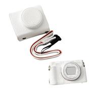 VBESTLIFE Sac de Protection de la Caméra pour ZV1F, ZV-1M2, Retro Style Synthetic Cuir Camera Showder Base Remplacement pour ZV1F, ZV-1M2 (White)