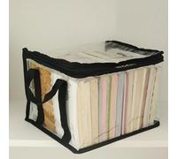 VBESTLIFE Sac de Rangement de Livres en PVC Transparent Imperméable, Porte-documents à Fermeture éclair de Grande capacité pour l'école, le Bureau à Domicile, Conteneur Polyvalent pour Livres,
