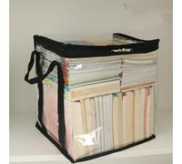 VBESTLIFE Sac de Rangement de Livres en PVC Transparent Imperméable, Porte-documents à Fermeture éclair de Grande capacité pour l'école, le Bureau à Domicile, Conteneur Polyvalent pour Livres,