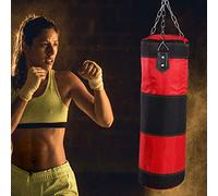 VBESTLIFE Sac de Sable de Boxe Vide, Sac de Sable Robuste pour Kickboxing avec Remplissage Absorbant Les Chocs, de Boxe Suspendu pour Entraînement de Gymnastique MMA, karaté, Kit de Chaîne en Métal